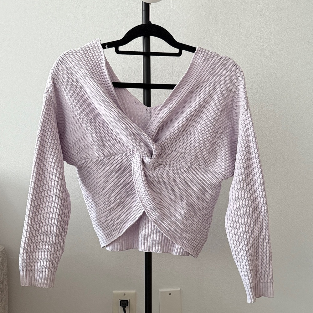 moon & madison Lavender Twist Sweater
